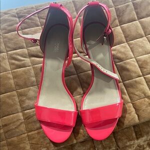 Michael Kors Hot Pink Patent Ankle-Strap Sandals